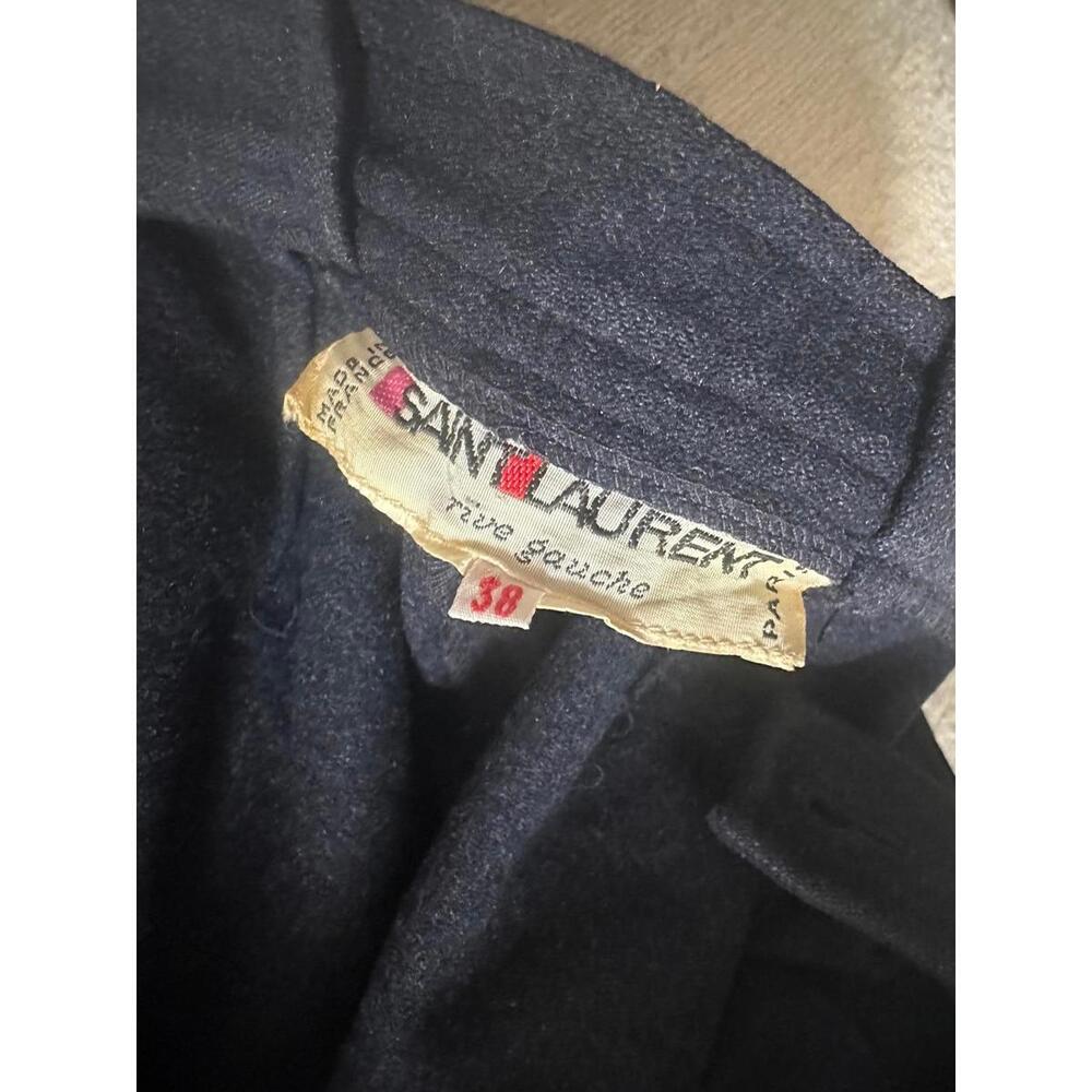 Vintage Yves Saint Laurent Rive Gauche Wool Trousers – Navy – FR 38 (S)